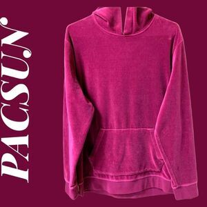 PACSUN women's maroon long sleeve hooded  sweatshirt NEW Size large